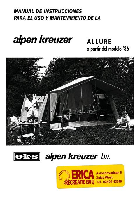 Portada verde del manual Alpen Kreuzer ALLURE de 1986